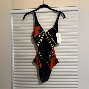 NWT Commence bird print one piece swim suit